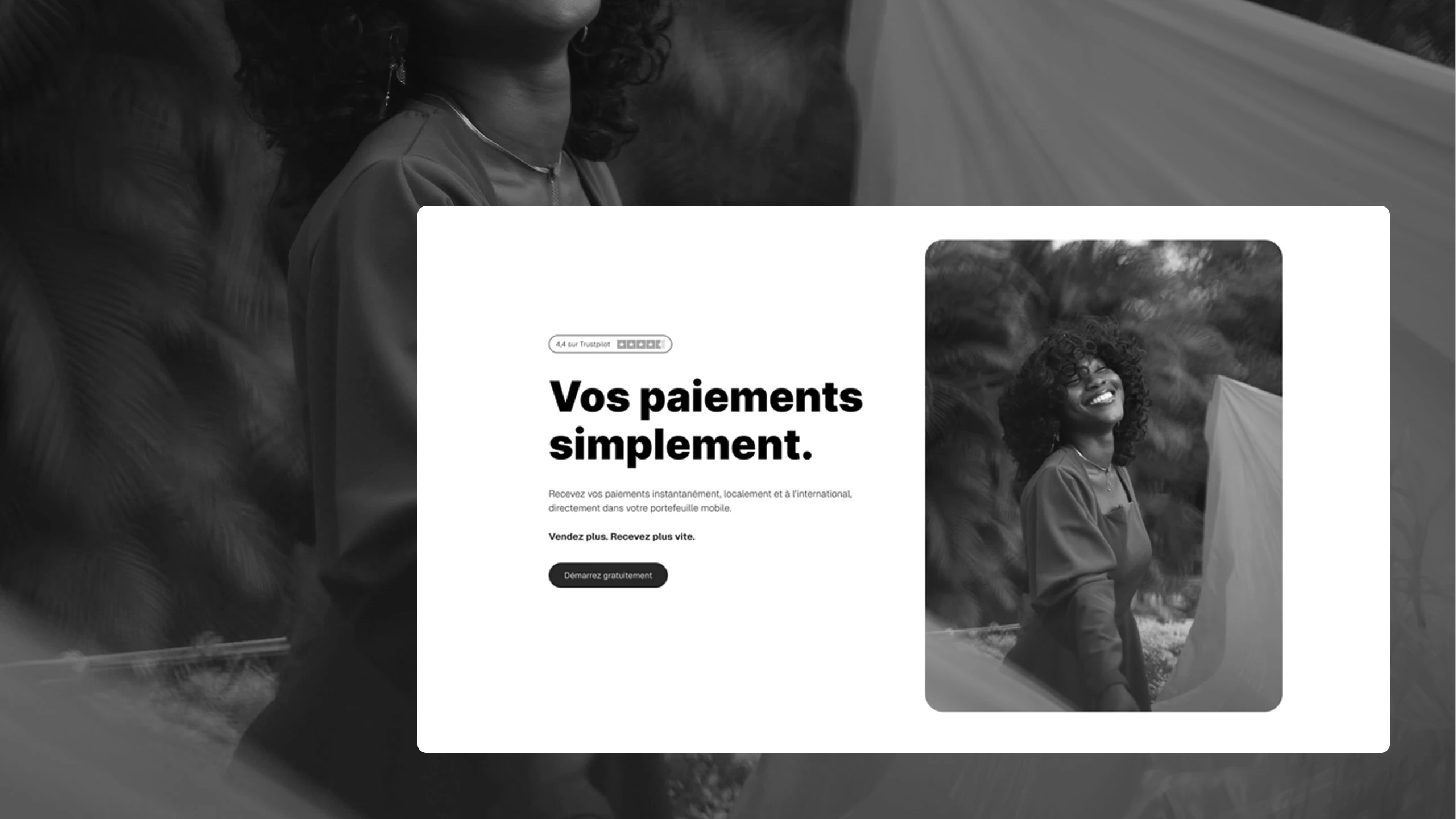 Le site Lygos affiché sur un ordinateur portable