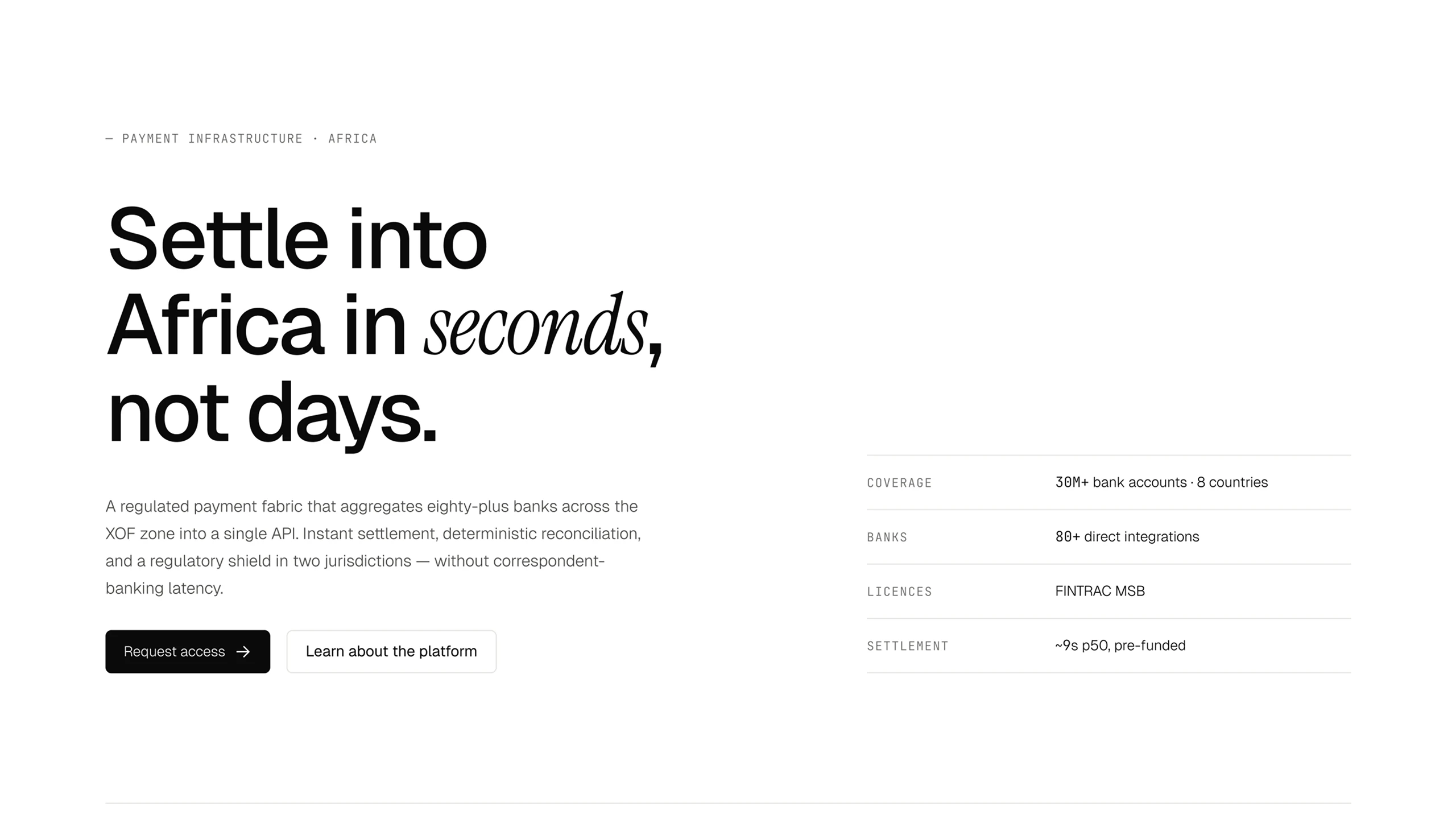 Page d'accueil du site Xend, infrastructure de paiement